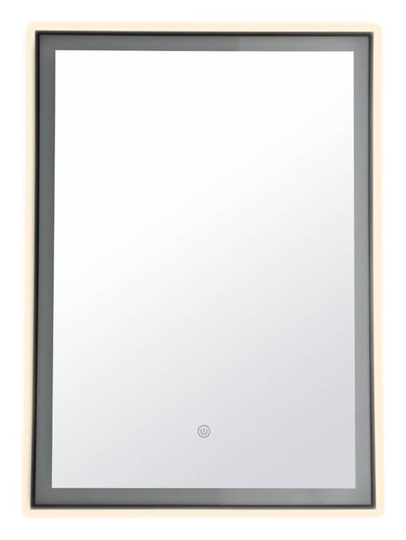 Habitat Rectangle Backlight LED Mirror - Black
