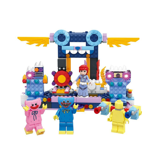 (4pcs) 4 In1/8in1 Set Poppy Playtime Game Figure Huggy Wuggy Blocks Puzzle Game Kids