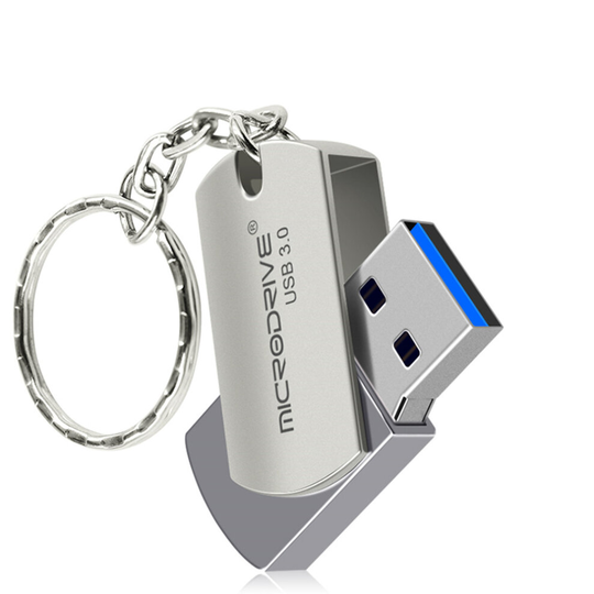 High Speed USB 3.0 Metal Flash Drive 128GB Pendrive Rotatable usb flash drive Pen memory Sticks with key chain