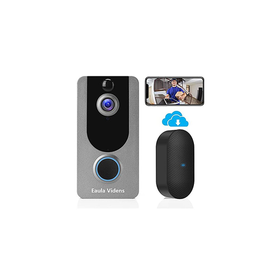 1080P Video Doorbell Camera HD, Wireless Doorbell Camera with Chime, Wireless Operated, HD Night Vision, 2-Way Audio, Motion Detection, IP65