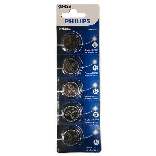 Philips Lithium 3V CR2032 batteries ( 5 pack)