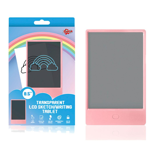 (Pink Frame) Doodle 8.5'' LCD Writing Tablet - Single Colour - Blue & Pink Frame