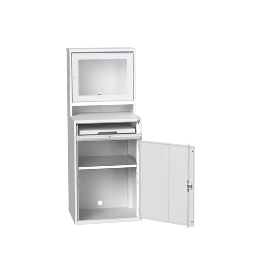 Bott Verso Computer Cupboard 1050 x 550 x 1650mm with 1 Shelf - Light Grey