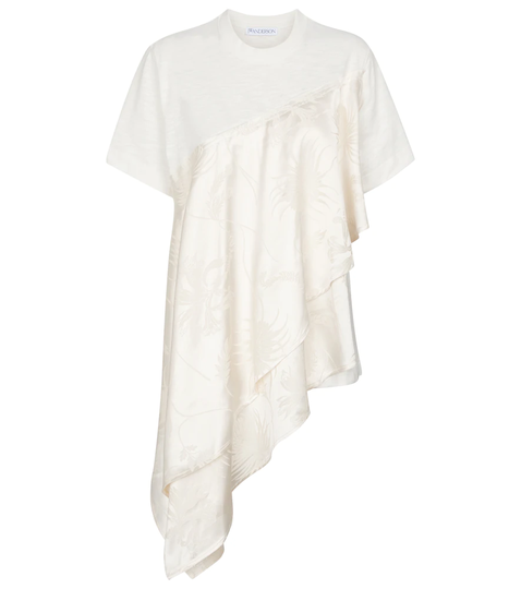 Asymmetric cotton T-shirt