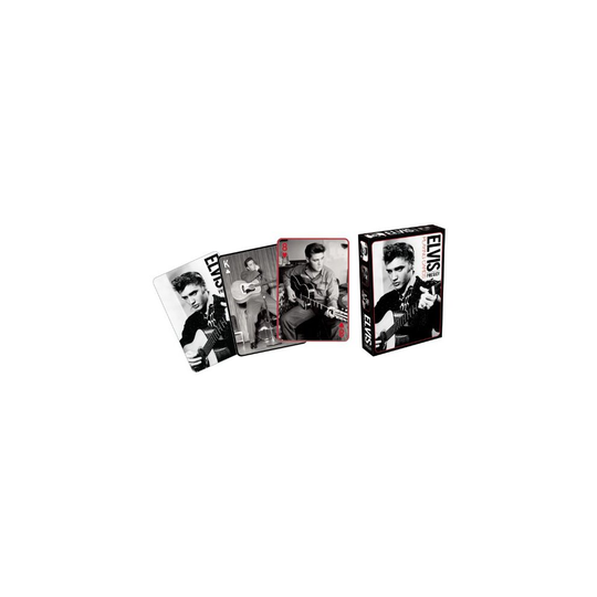 Elvis Black And White Playing Cards