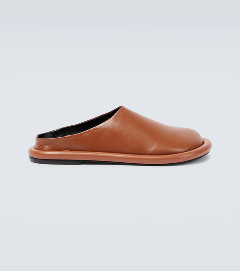 Bumper-Tube leather slippers