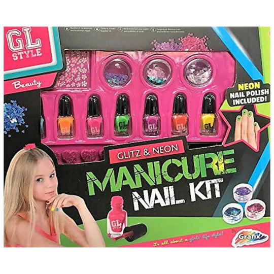 Grafix GL Style Glitter Sparkle Nail Spa Set