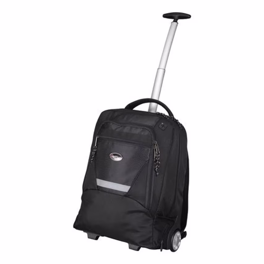 Lightpak Master Laptop Backpack with Trolley Nylon Capacity 17in Black Ref 46005
