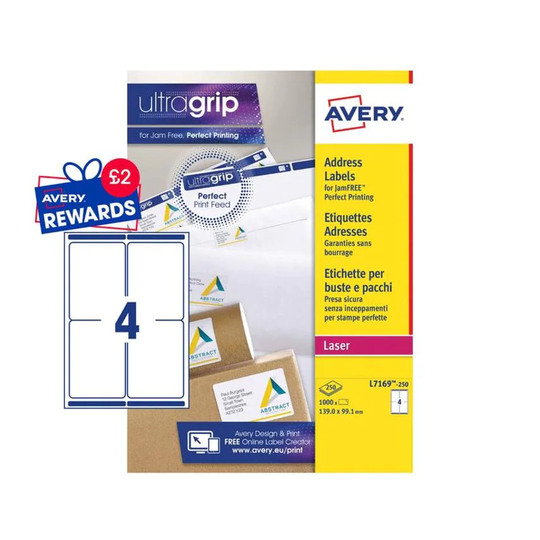 Avery Avery Laser Parcel Label 139x99mm 4 Per A4 Sheet White (Pack 1000 Labels)