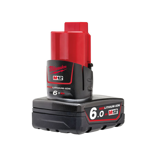 Milwaukee Power Tools M12 B6 REDLITHIUM-ION Battery Pack 12V 6.0Ah Li-ion