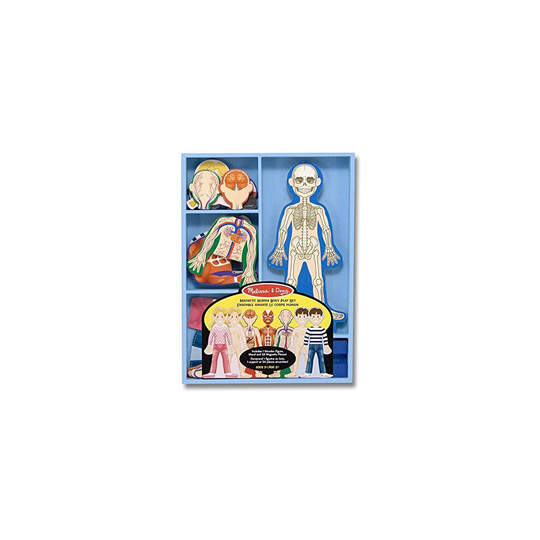 Melissa & Doug Magnetic Human Body Anatomy Play Set With 24 Magnetic Pieces and Storage Tray