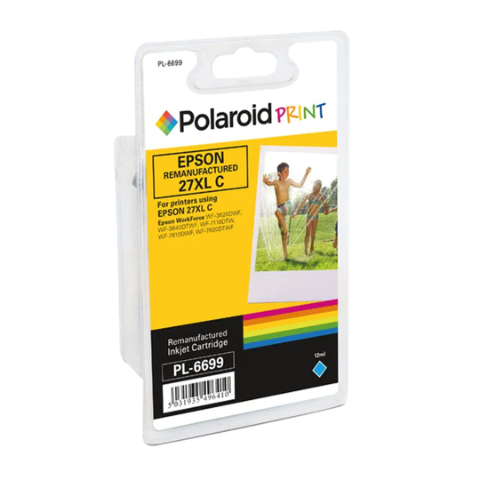 Polaroid Epson 27XL Remanufactured Inkjet Cartridge Cyan T271240-COMP PL