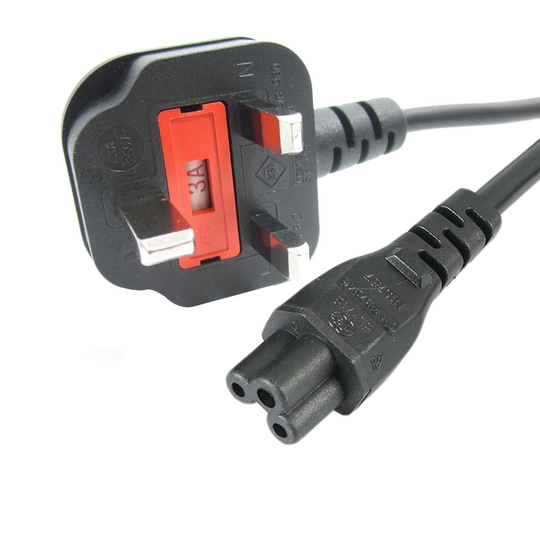 StarTech.com 2m Laptop Power Cord - 3 Slot for UK - BS-1363 to C5 Clover Leaf Po