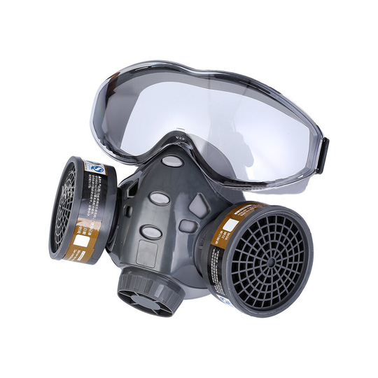 Full Face Gas Mask With Safety Glasse Spray Paint Chemical Pesticide