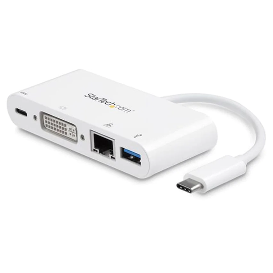 Startech USB C DVI GbE Multiport Adapter 60W PD- you get 2