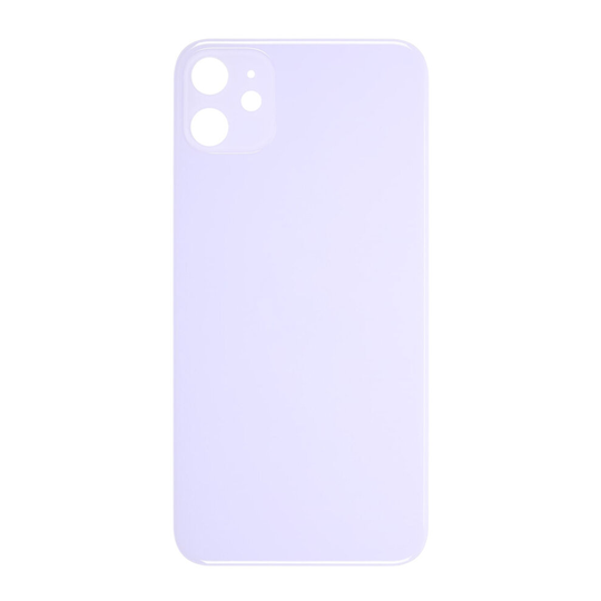 For iPhone 11 - Rear Glass Back Cover - Big Hole - Purple