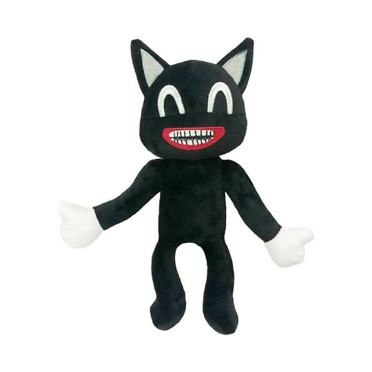 (Black Cat(30cm)) Cartoon Siren Head Horror Black Cat Plush Toy Stuffed Doll Kids Christmas Gifts