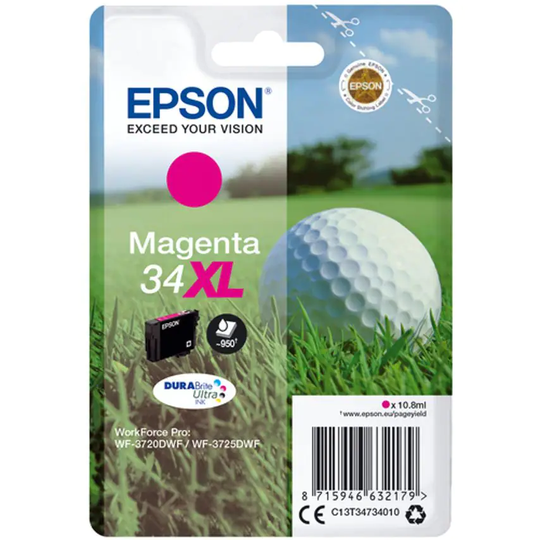 Epson Ink Medium Volume Single Magenta 34XL DURABrite Ultrai