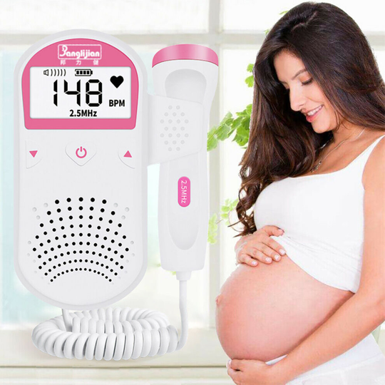 Monitor Fetal Doppler Prenatal Heart Rate Beat Detector Ultrasonic FHR