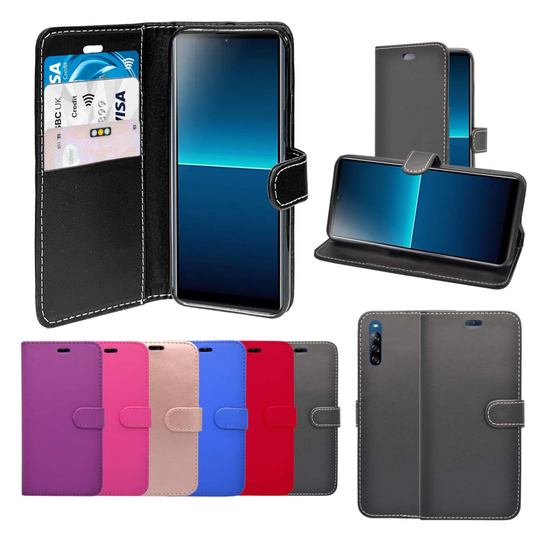 (Rose Gold) For Sony Xperia L4 Wallet Flip PU Leather Pouch Case Cover