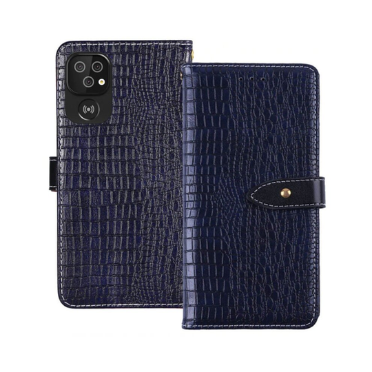 (Dark Blue) Wallet Case Crocodile Doro 8100