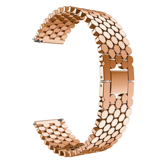 46mm Alloy Metal Stainless Steel Watch Band Strap for Samsung Galaxy Watch Smart Watch ROSEGOLD COLOR