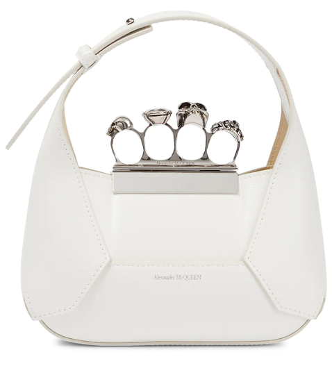 Jeweled Mini leather tote