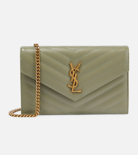 Envelope Mini leather wallet on chain
