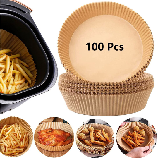100PCS Air Fryer Paper Liner Non-stick Steamer Pads Mat Steamer Paper