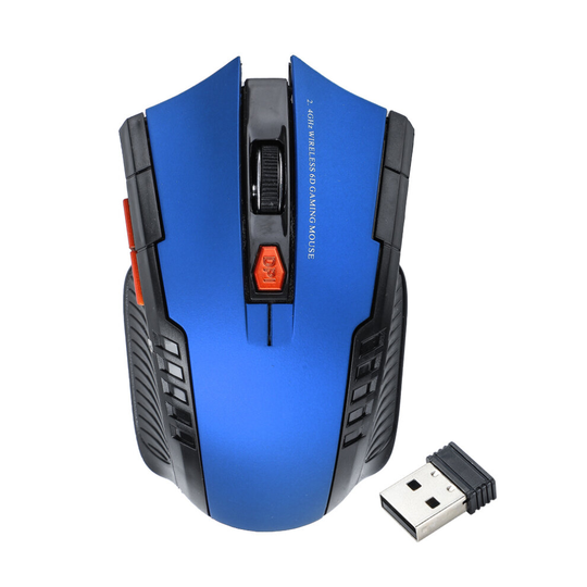(Blue) Pc Optical Wireless Mouse Laptop Cordless Computer