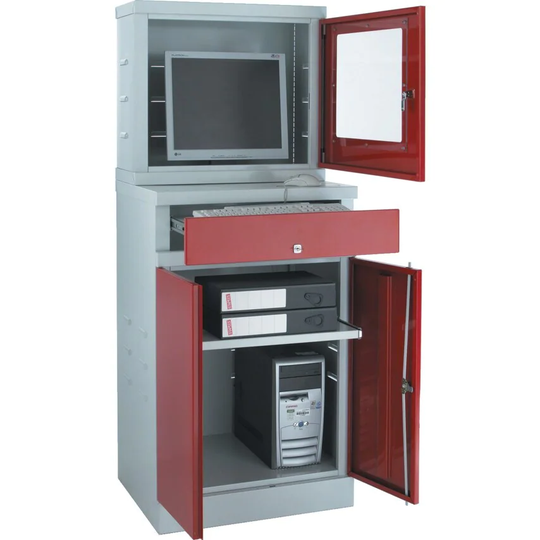 Matlock Standard Compact Computer Work Station, Light Grey