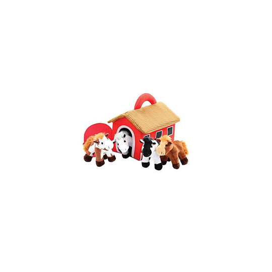 Plush Horse Stable Carrier with 4 Neighing Horses by Animal House