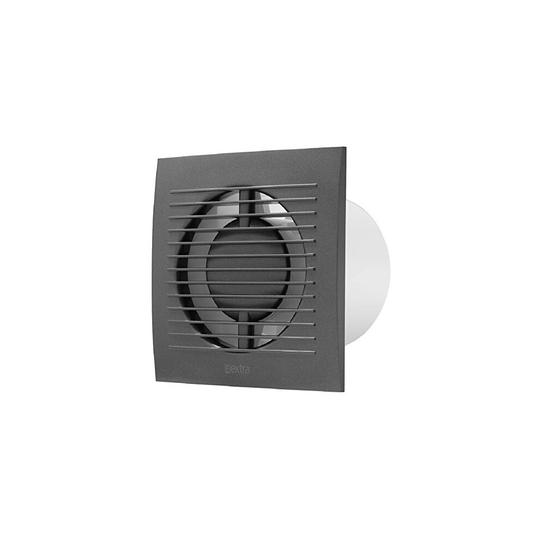 Diameter: 100 mm, Anthracite Bathroom Wall Fan, Exhaust Fan, Quiet, for Kitchen, Bathroom, Toilet