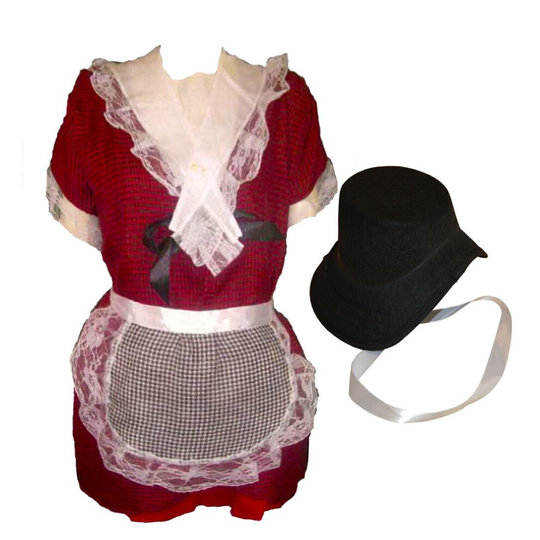 (UK 10-12) Women's Traditional Welsh Lady Costume Set