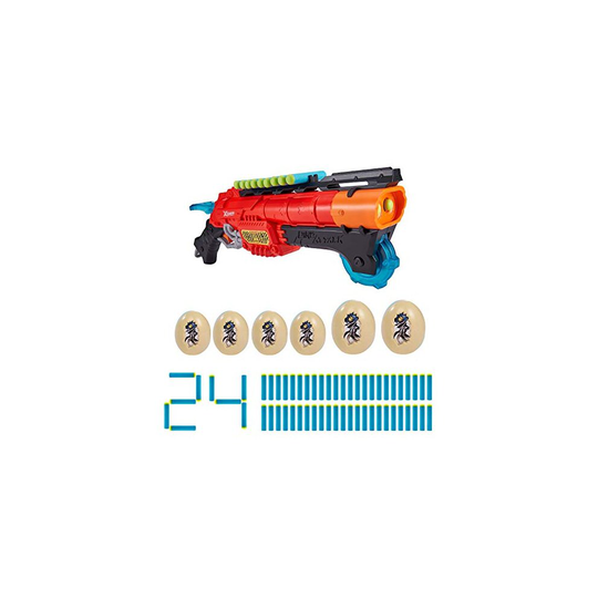 ZURU X-SHOT 4867 Dino Attack Claw Hunter Foam Blaster, 24 Darts, 6 Eggs