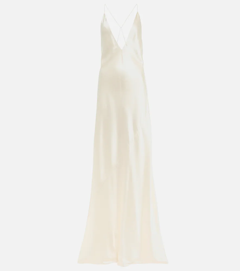 Silk satin gown