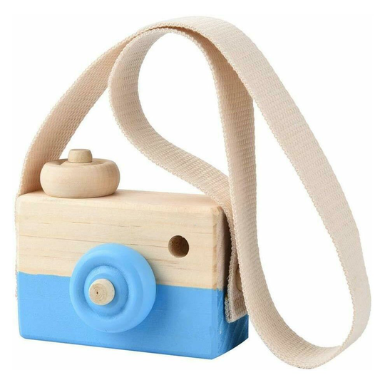(Blue) Wood Camera Children Room Decor Nursery Toys