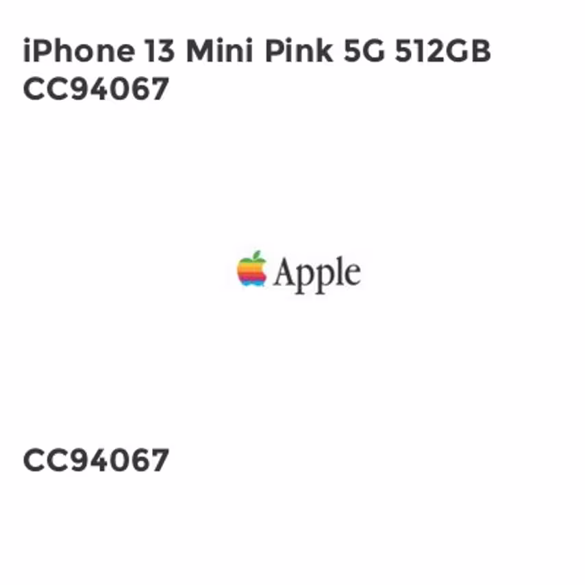 Apple iPhone 13 Mini Pink 5G 512GB CC94067