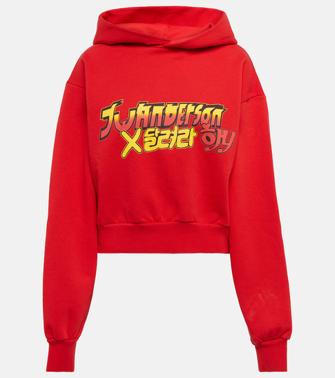 x Run Hany printed cotton hoodie