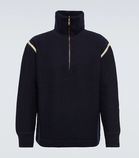 Wool half-zip sweater