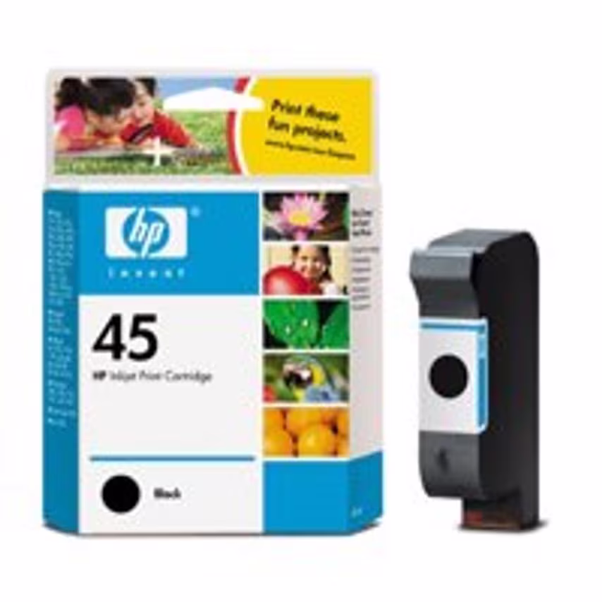 HP 45 Black Standard Capacity Ink Cartridge 42ml - 51645A