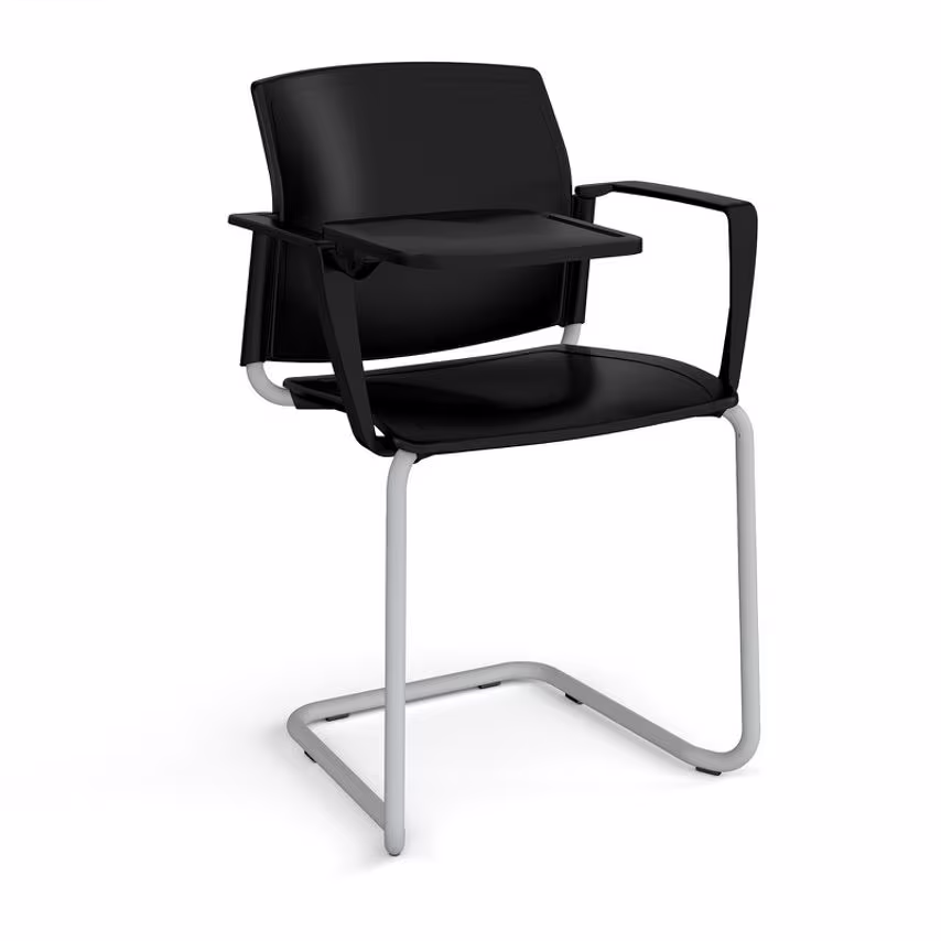 Dams MTO Santana Cantilever Chair with Plastic Seat and Back, Grey Frame with Ar