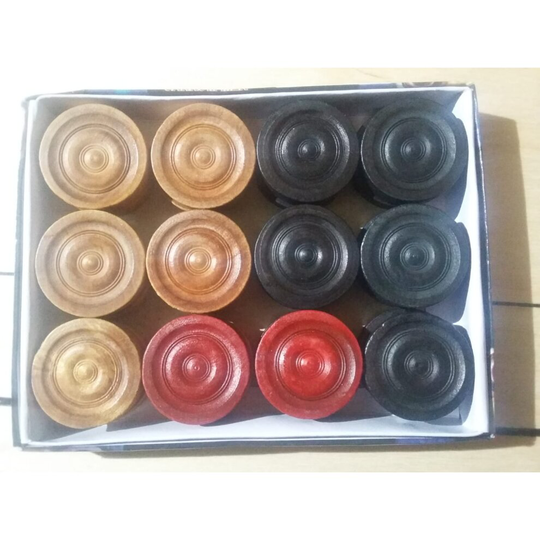 Wooden Carrom Board Counter Peices, Carrom Mens, Carrom Coins Gutti