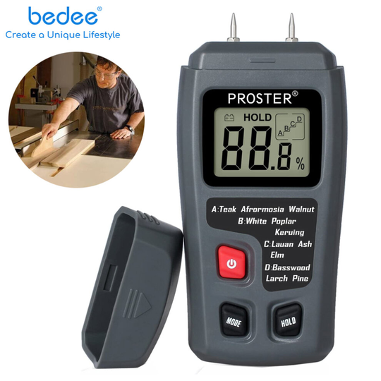 Digital Moisture Meter for Firewood / Timber and Brickwork - Black