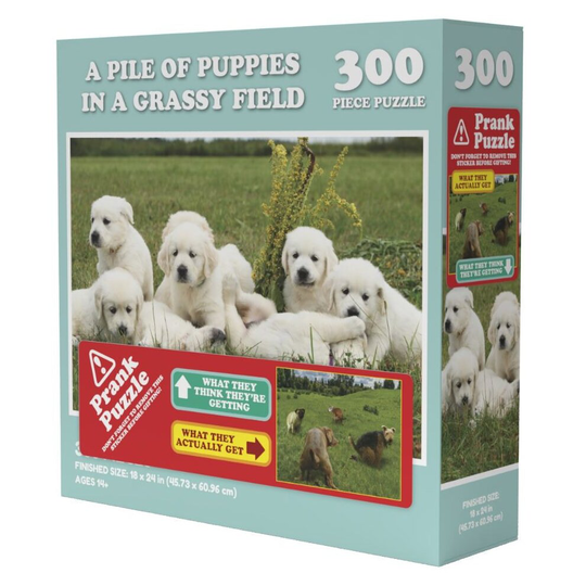 Doing Things Puppies Prank 300 Piece Jigsaw Puzzle