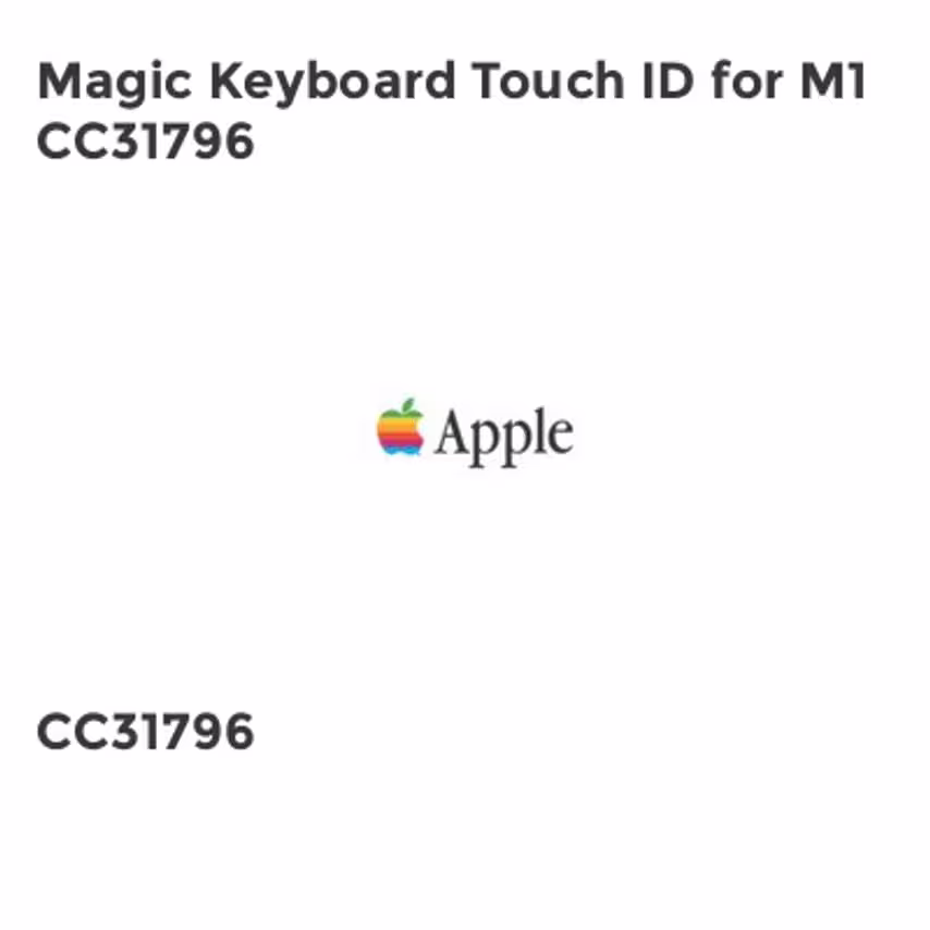 Apple Magic Keyboard Touch ID for M1 CC31796