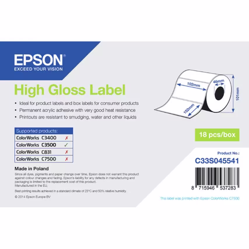 Epson High Gloss Label-Die-Cut- you get 7