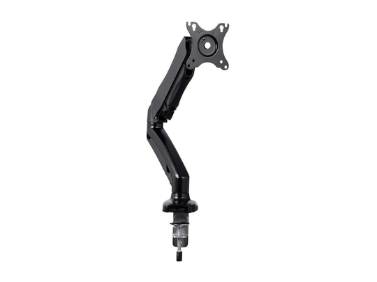 Workstream Single Monitor Adjustable Gas Spring Desk Mount | For Smaller Screens Up to 27in