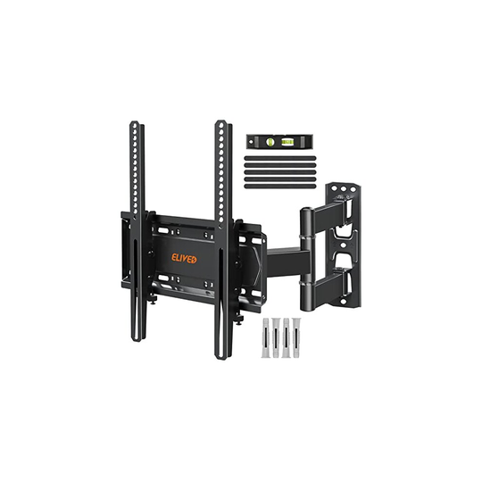 ELIVED Tilt and Swivel TV Bracket for Most 26-55 Inch LCD, LED, OLED Flat or Curved TVs with Max. VESA 400x400mm up to 27KG, Corner TV Wall Brack