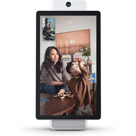 (White) Portal Plus from Facebook. Smart, Hands-Free Video Calling with 15.6" FHD 1080p Display & Alexa Built-in